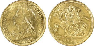 1893-S 1/2 Sov S-3881 Old Head N1