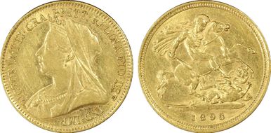 1893-S 1/2 Sov S-3881 Old Head AU55