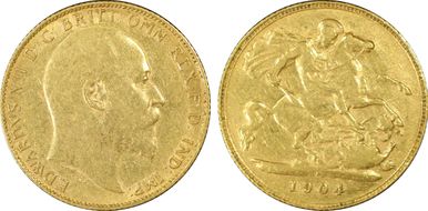 1904-P 1/2 Sov S-3976A AU50