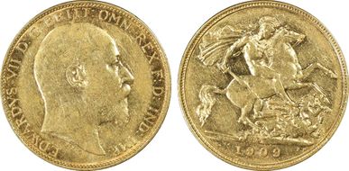 1909-M 1/2 Sov S-3975 AU50