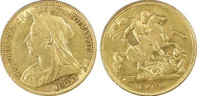 1900-M 1/2 Sov S-3879 N1