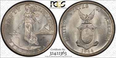 1944-S/S 50C Allen-15.01a MS64