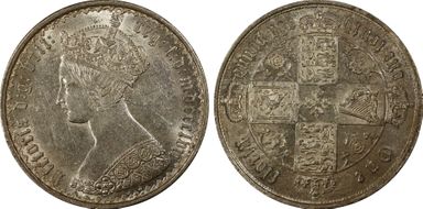 1857 Florin S-3891 AU55