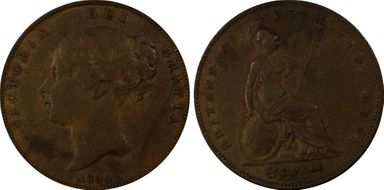 1854 1D S-3948 Ornamental trident VF30BN