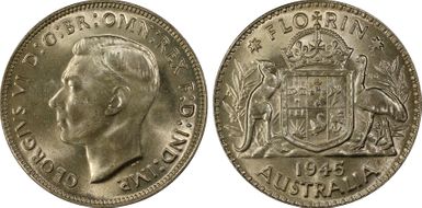 1945(m) Florin KM-40  Ag MS63