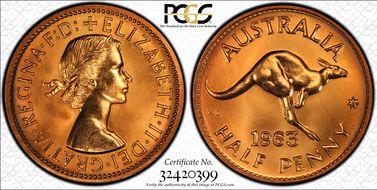 1963 Y. (p) 1/2D PR67RD