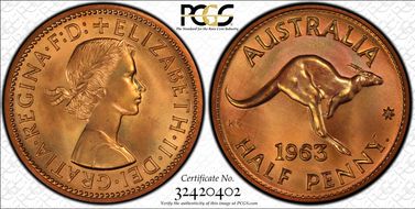 1963 Y. (p) 1/2D PR67RD