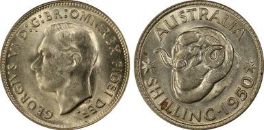 1950(m) Shil KM-46  Ag MS62