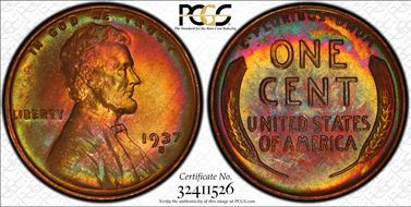 1937-S 1C MS64RB