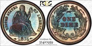 1874 10C Arrows PR64