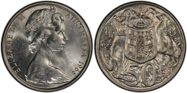 1966 50C KM-67  Ag MS62