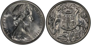 1966 50C KM-67  Ag N1