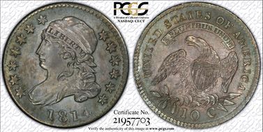 1814 10C Large Date MS64