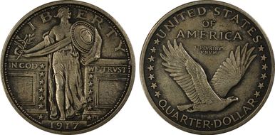 1917-D 25C Type 1 N1