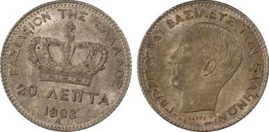 1883-A 20 Lep MS63