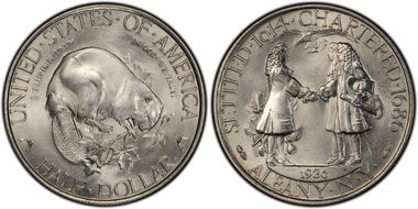 1936 50C Albany MS65