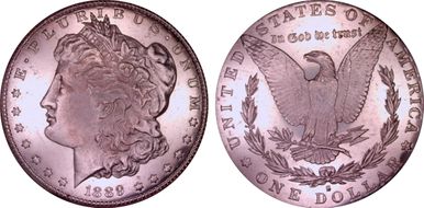 1889-S $1 MS62DMPL
