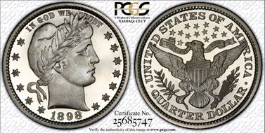1898 25C PR68+ DCAM