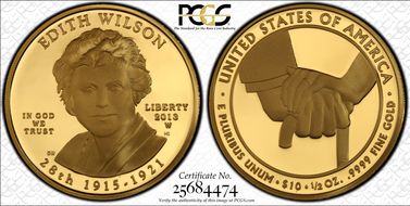 2013-W $10 Edith Wilson First Strike PR69DCAM