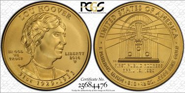2014-W $10 Lou Hoover First Strike MS70