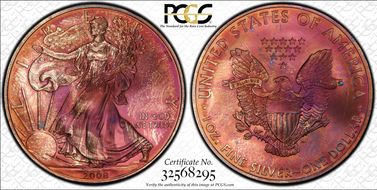2008 $1 Silver Eagle MS67