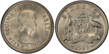 1962(m) 6D KM-58  Ag MS66