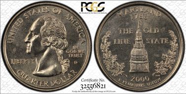 2000-D 25C Maryland MS68