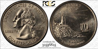 2003-D 25C Maine MS67