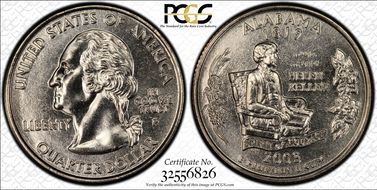 2003-P 25C Alabama MS67