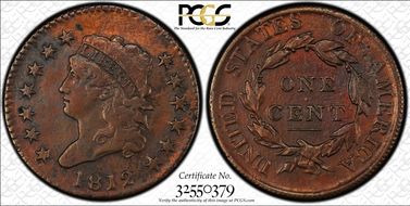 1812 1C Small Date N1BN