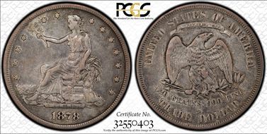 1878-S T$1 Trade VF25