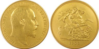 1902 £5 S-3966 Matte PR62