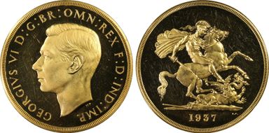 1937 £5 S-4074 PR64DCAM