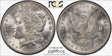 1904-O $1 VAM 4B, Fishhook MS64