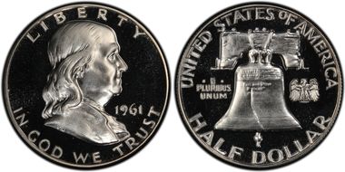 1961 50C Doubled Die Reverse PR66CAM