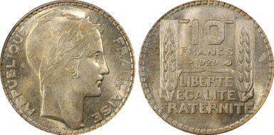 1929 10 Fr Gad-801 F-360 MS65