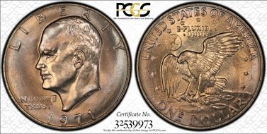 1971 $1 MS66