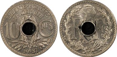 1937 10C Gad-286 F-138 MS66