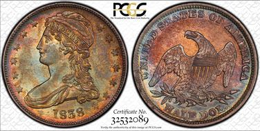 1838 50C AU58