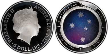 2012 $5 Crux Southern Sky Colorized PR69DCAM