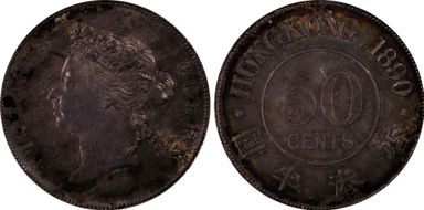 1890 50C KM-9.1  Ag MS62