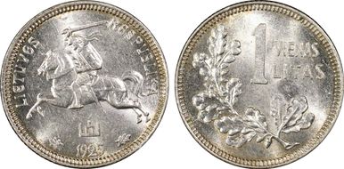 1925 Litas KM-76 Ag MS62