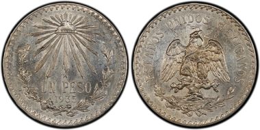 1935-M Peso KM-455  Ag MS62