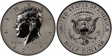 2014-W 50C Reverse Proof 50th Anniversary Set PR70