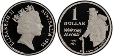 1995 $1 Paterson Silver RE PR69DCAM