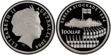 2004 $1 Eureka Stockade Silver PR69DCAM