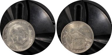 1957 5 Pta (1963) MS65