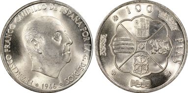 1966  100 P (1969) 9 Palo Curvo MS66