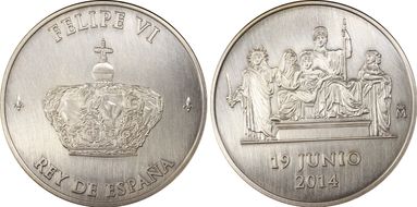 2014 Medal Proclamation Medal Felipe VI MS63