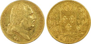 1821-A 20 Fr Gad-1028 F-519 AU53